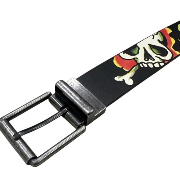Ed Hardy Men’s Live To Ride Reversible Belt Size 38 Grunge Punk Y2K Nostalgia - Picture 4 of 6